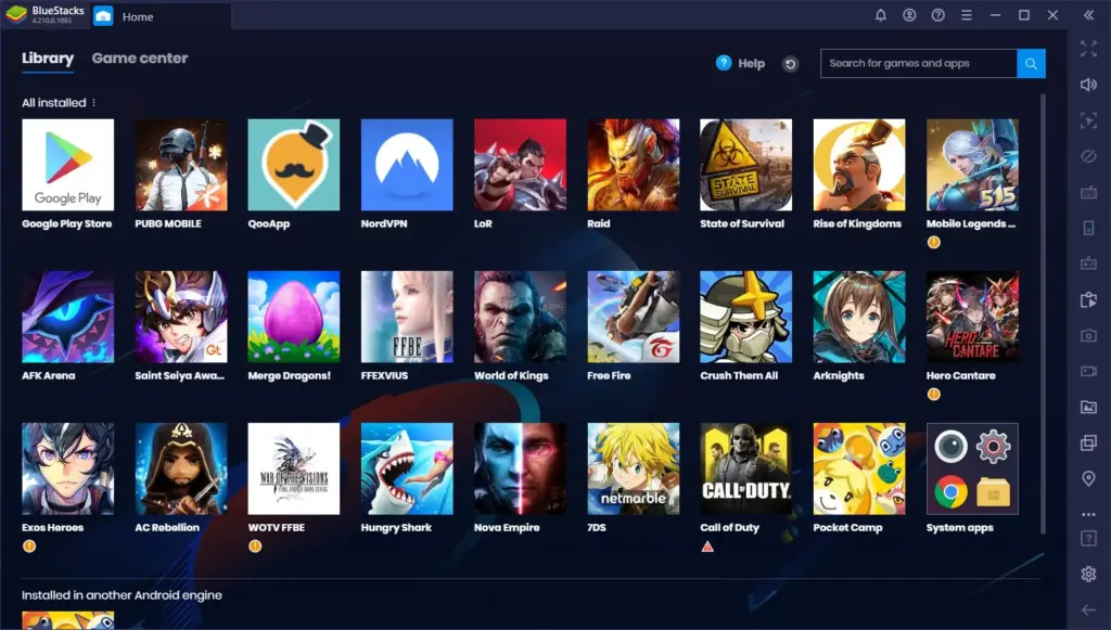 Bluestacks official website screenshot