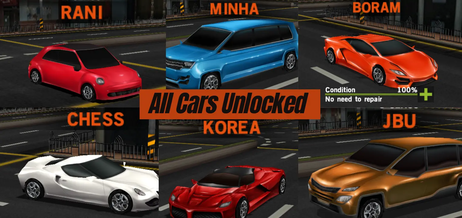All Cars Unlocked in Dr. Driving MOD Apk