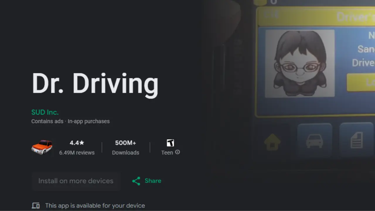 dr. driving play store screenshot